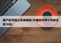 国产区块链公司有哪些[中国区块链公司排名前30名]