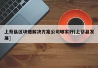 上蔡县区块链解决方案公司哪家好[上蔡县发展]